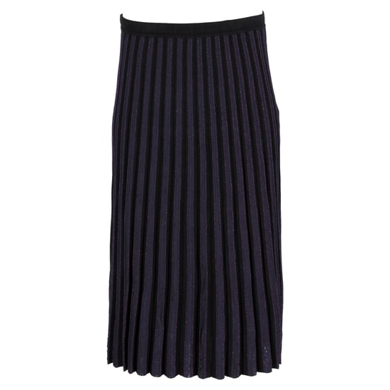 Diane von Furstenberg Klara Plissee-Midirock aus Stretch-Strick in Marineblauer Viskose - Image 1