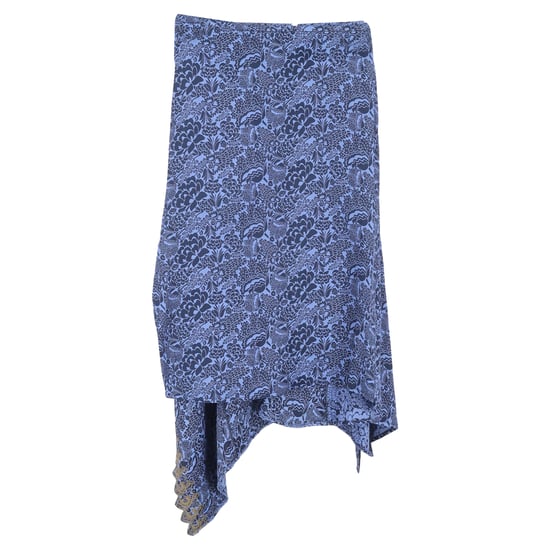 Chloe Blumenmuster-Rock, asymmetrisch, aus blauer Viskose - Image 1