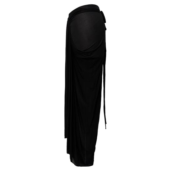 Rick Owens drapierter Midirock aus schwarzem Cupro - Image 4