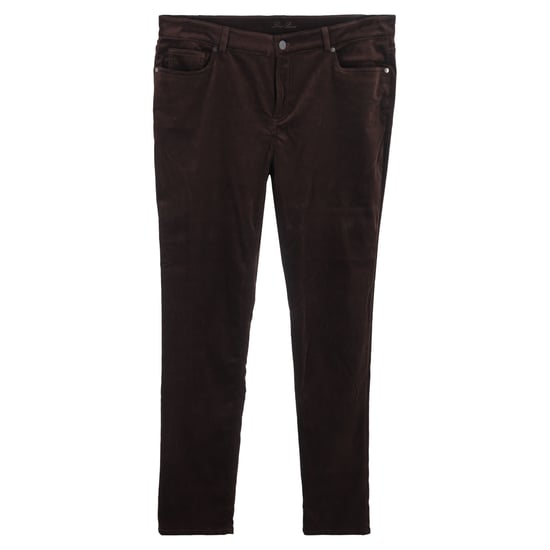 Loro Piana Mid-Rise Straight-Leg Hose aus braunem Samt - Image 1