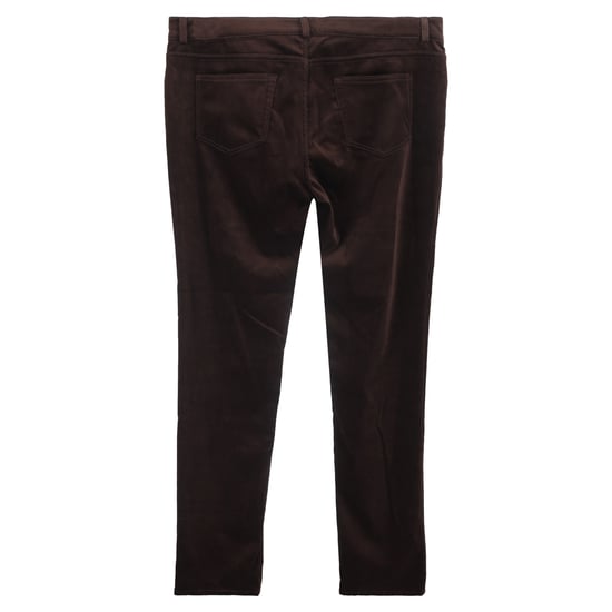 Loro Piana Mid-Rise Straight-Leg Hose aus braunem Samt - Image 2