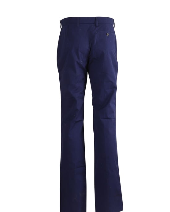 Balenciaga Hose mit geradem Schnitt aus marineblauer Baumwolle - Image 3