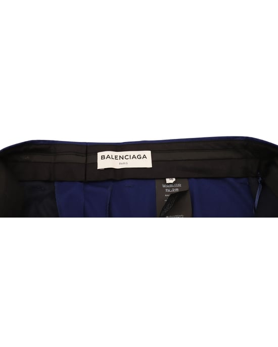 Balenciaga Hose mit geradem Schnitt aus marineblauer Baumwolle - Image 4