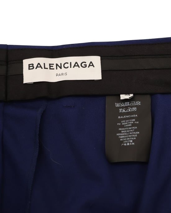Balenciaga Hose mit geradem Schnitt aus marineblauer Baumwolle - Image 5
