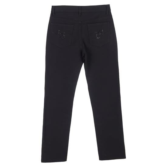 Escada Sport High-Rise Straight-Leg Jeans aus schwarzem Baumwoll-Denim - Image 2