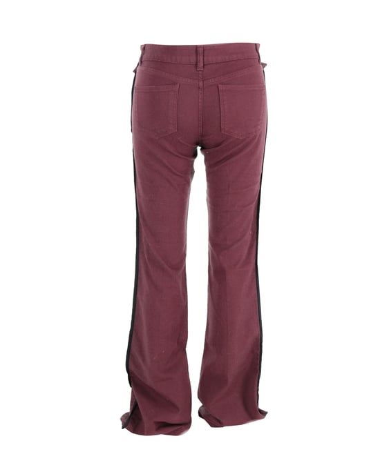 Alexander McQueen Schlagjeans aus burgunderroter Baumwolle - Image 1