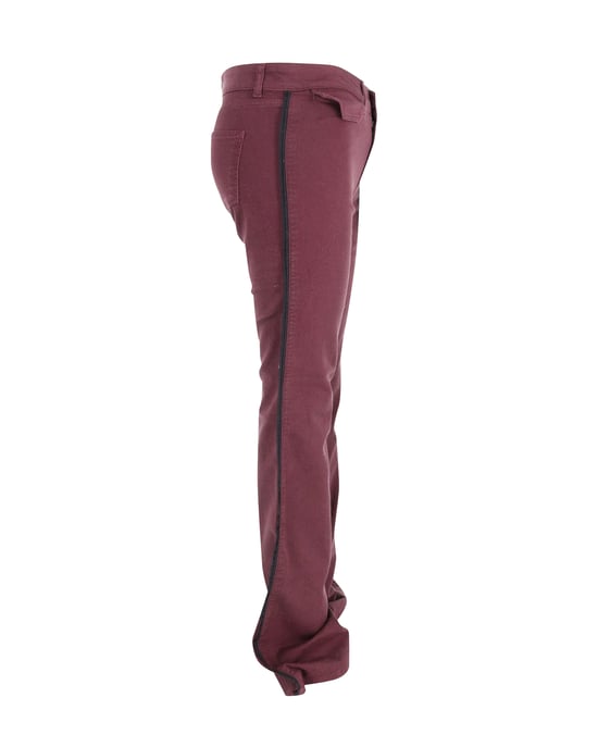 Alexander McQueen Schlagjeans aus burgunderroter Baumwolle - Image 2