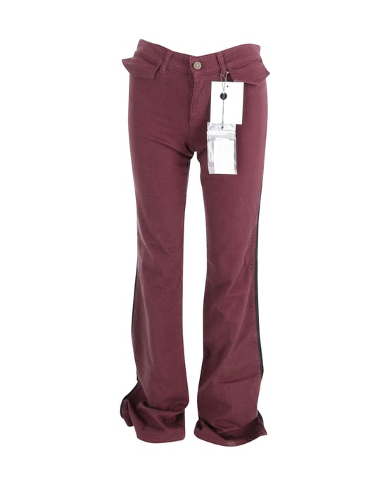 Alexander McQueen Schlagjeans aus burgunderroter Baumwolle - Image 3