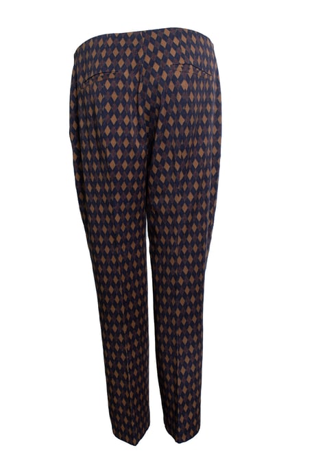 Prada, Hose mit Diamantmuster in Blau und Braun - Image 2