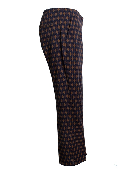 Prada, Hose mit Diamantmuster in Blau und Braun - Image 3