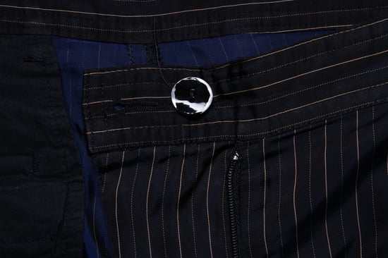 Dries van Noten, gestreifte, glänzende Hose mit weitem Bein - Image 5
