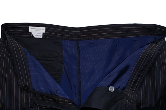 Dries van Noten, gestreifte, glänzende Hose mit weitem Bein - Image 6