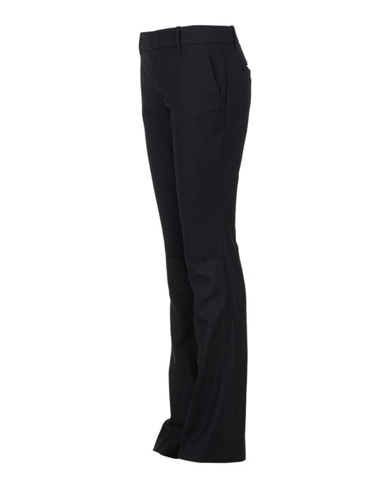 Ausgestellte Seidenhose mit Tweed-Detail - Image 2