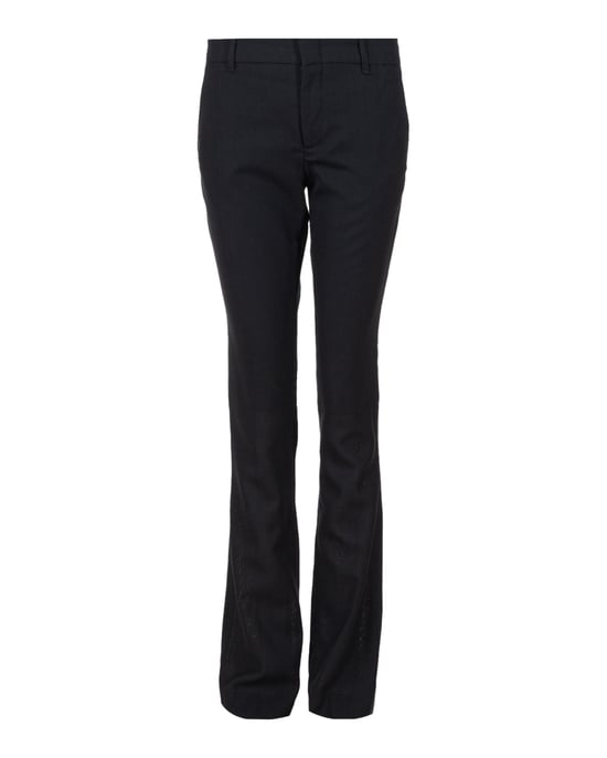 Ausgestellte Seidenhose mit Tweed-Detail - Image 4