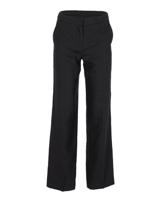 Max Mara Weite Hose aus schwarzem Leinen - Image 1