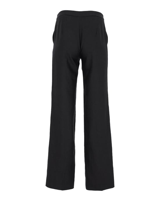 Max Mara Weite Hose aus schwarzem Leinen - Image 3