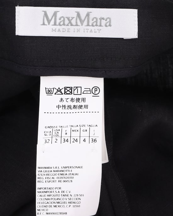 Max Mara Weite Hose aus schwarzem Leinen - Image 4