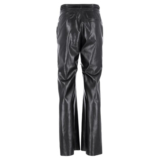 Nanushka High-Rise Wide Leg Pants in Black Faux Leather - Image 2