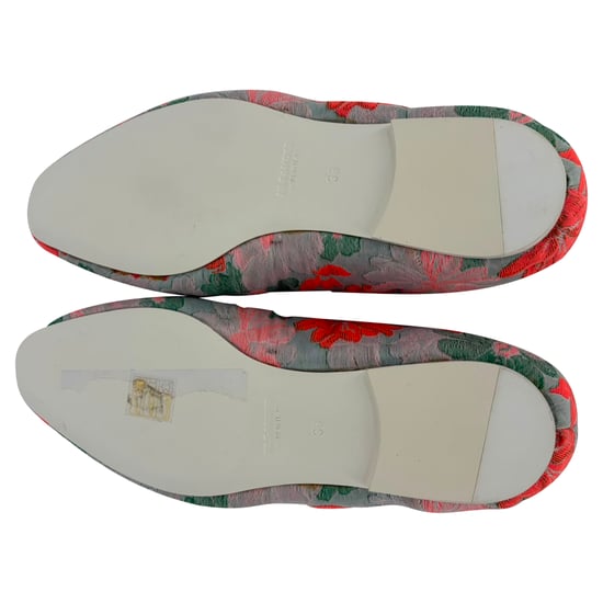 Jil Sander Brokat Ballerinas mit spitzem Zehenbereich in mehrfarbigem Baumwollstoff - Image 6