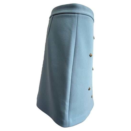 Maje Jizie Minirock mit Bienenverzierungen aus blauem Polyester - Image 2