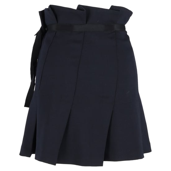 Sandro Paris Falten-Minirock mit Schleife in Marineblau, Polyester - Image 3