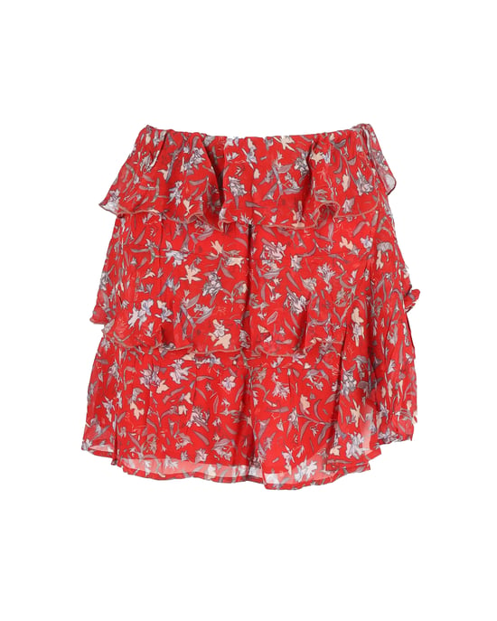 Iro Minirock mit Print aus roter Viskose - Image 1