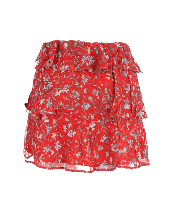 Iro Minirock mit Print aus roter Viskose - Image 3