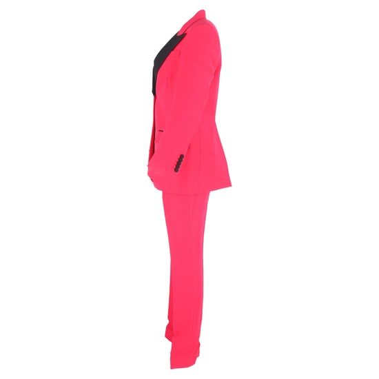 Gucci Blazer- und Hosen-Set mit kontrastierendem Revers aus rosa Wolle - Image 2