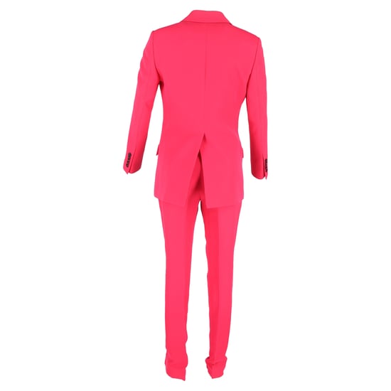 Gucci Blazer- und Hosen-Set mit kontrastierendem Revers aus rosa Wolle - Image 3