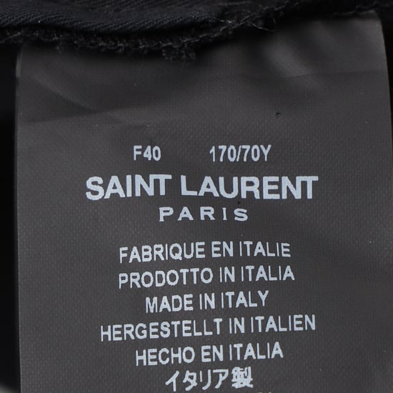 Schwarze Nadelstreifenhose von Saint Laurent aus Wolle - Image 5
