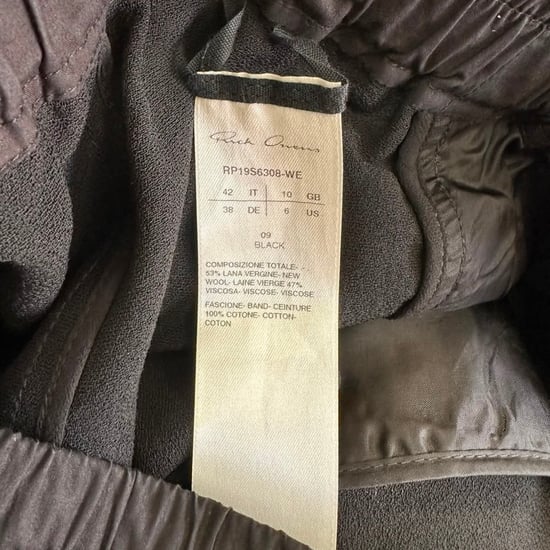 Rick Owens Kordelzughose aus schwarzer Schurwolle - Image 4