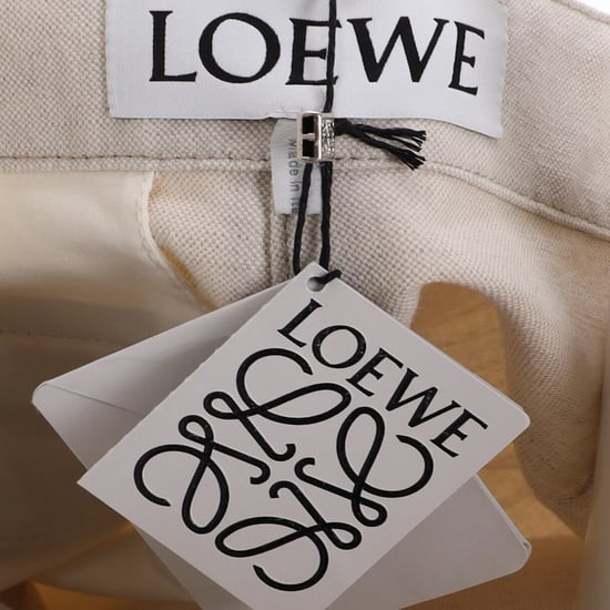 Loewe – Hose mit weitem Bein und Gürtelringdetail aus beiger Baumwolle - Image 4