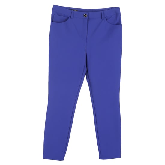 Escada Hose mit geradem Bein aus blauer Seide - Image 1