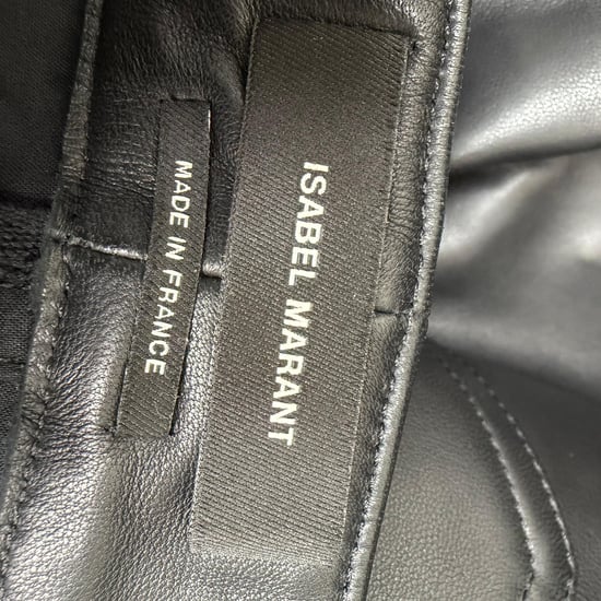 Isabel Marant Viamao Nietenbesetzte, schmal zulaufende Hose aus schwarzem Leder - Image 3