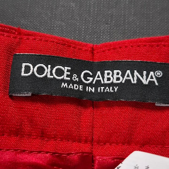 Dolce & Gabbana Hose mit geradem Bein aus roter Baumwolle - Image 3