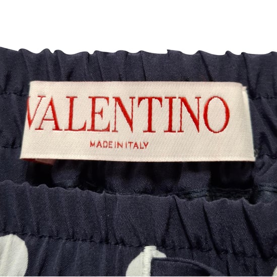 Valentino Garavani Pyjamahose mit Polka-Dots in Marineblau aus Seide - Image 3