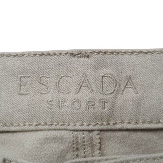 Escada Straight-Leg Jeans aus beigem Baumwoll-Denim - Image 3