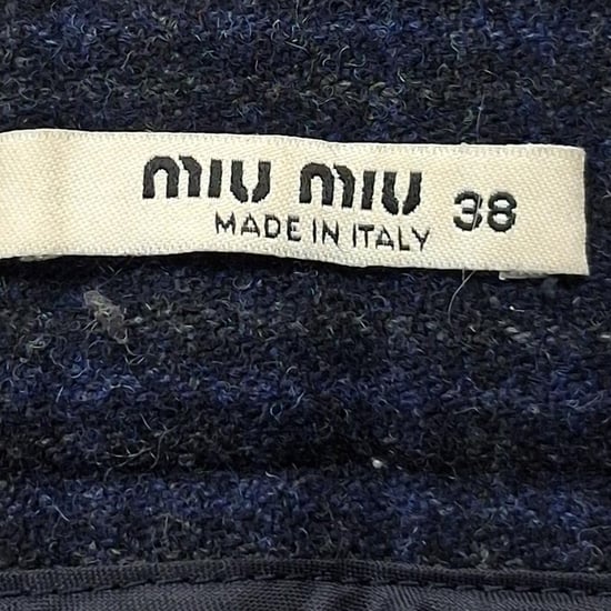 Miu Miu Cropped Hose aus marineblauer Wolle - Image 3
