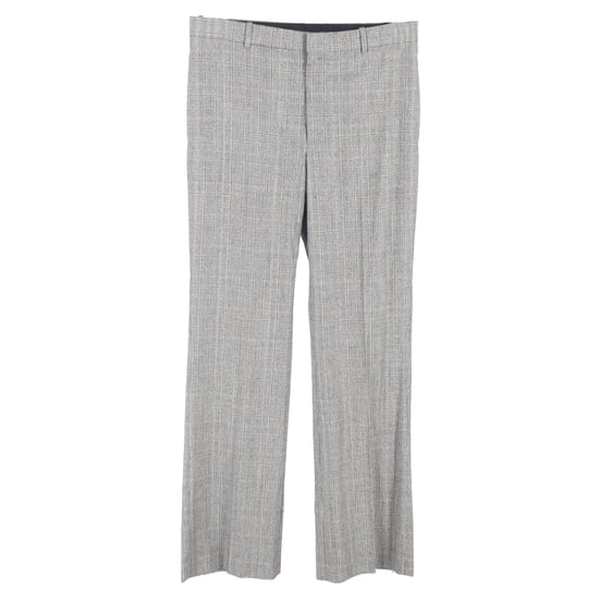 Balenciaga karierte, weite Wollhose in Grau - Image 1