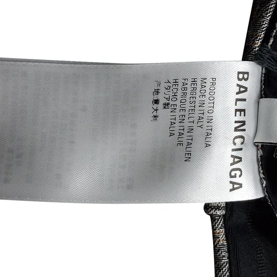 Balenciaga karierte, weite Wollhose in Grau - Image 6