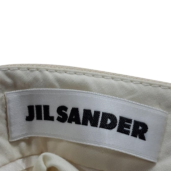 Jil Sander Straight-Leg Hose aus cremefarbener Wolle - Image 3