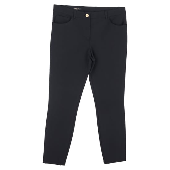 Escada Hose mit geradem Bein aus schwarzer Seide - Image 1
