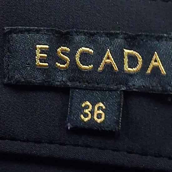 Escada Hose mit geradem Bein aus schwarzer Seide - Image 3
