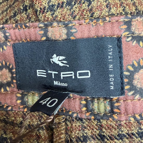 Etro karierte Hose aus brauner Wolle - Image 3
