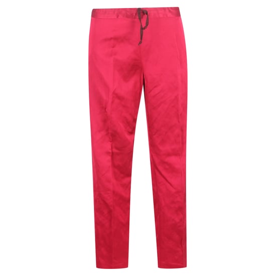 Dries Van Noten Weite Hose mit Kordelzug aus rosa Seide - Image 1