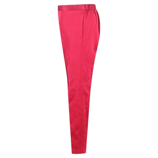 Dries Van Noten Weite Hose mit Kordelzug aus rosa Seide - Image 2