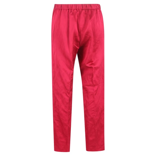 Dries Van Noten Weite Hose mit Kordelzug aus rosa Seide - Image 3