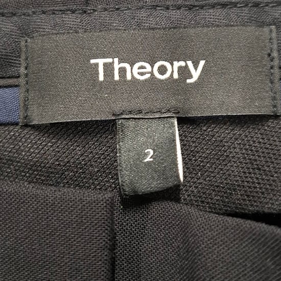 Theory Wide-Leg Hose aus schwarzer Wolle - Image 3