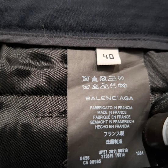 Balenciaga Straight Leg Hose aus marineblauer Wolle - Image 3