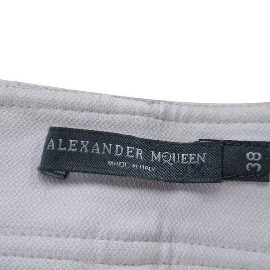 Alexander McQueen Hose mit Logostickerei aus hellrosa Baumwolle - Image 3